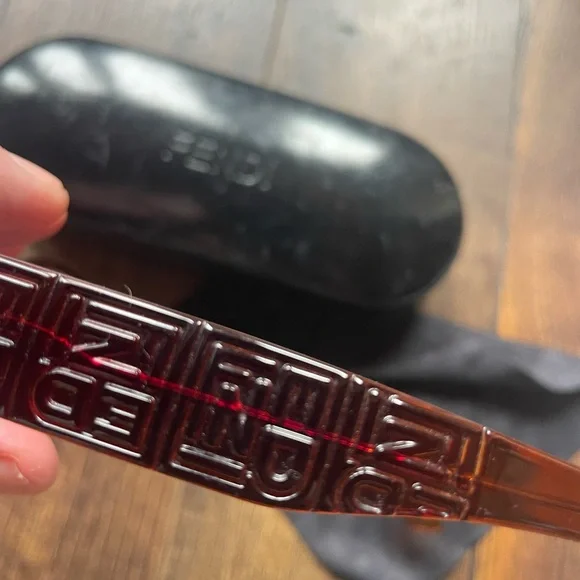 FENDI Eyeglasses with Matching Case & Monogrammed Microfiber Cleaning Cloth - Picture 2 of 13